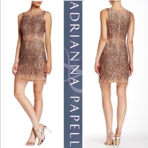 Adrianna Papell illusion cocktail dress